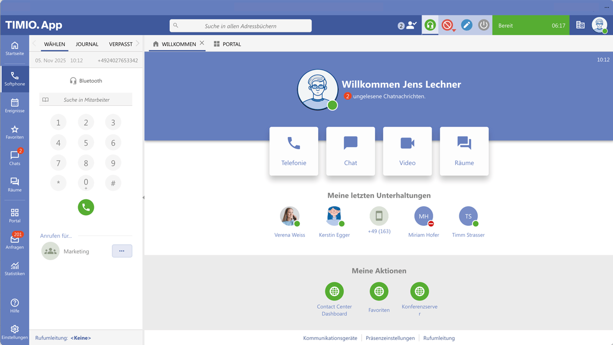 TIMIO-App_Startseite