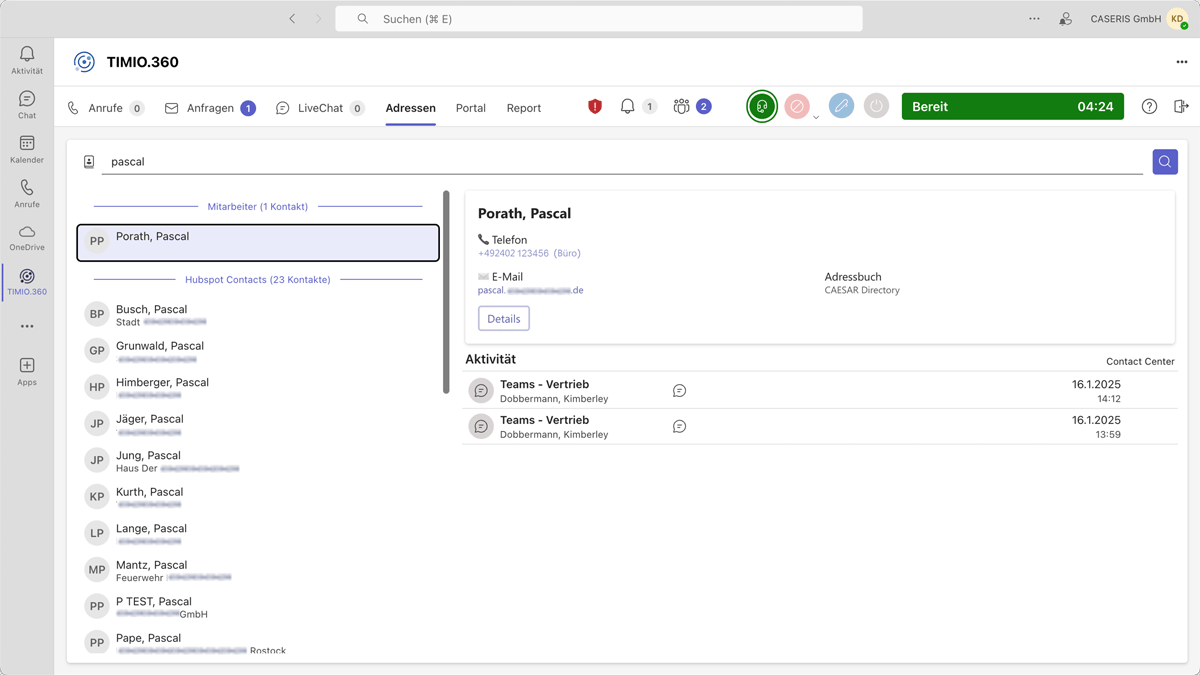 TIMIO-Teams_Adressbucheintrag